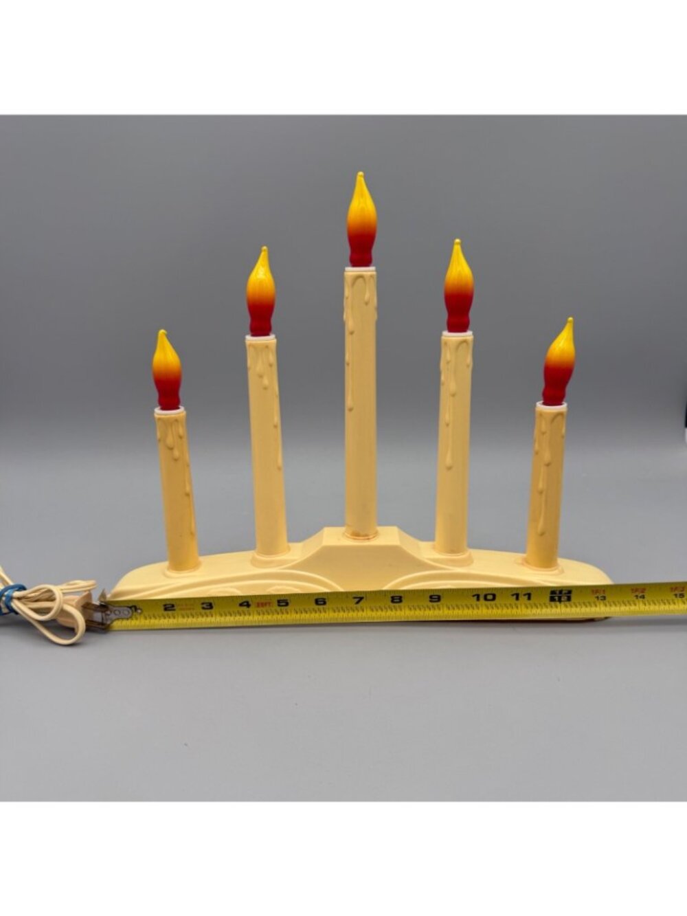 Vintage Christmas 5-Light Electric Window Drip Style Candle Candolier & Bulbs -A - Picture 7 of 7